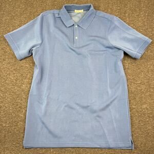 Rye 51 Men's Short Sleeve Polo Shirt Collared Light Blue Luxury Performance